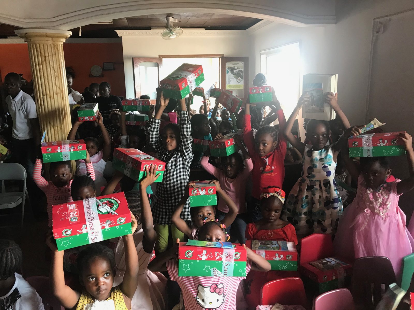 Operation Christmas Child gift distribution to Cameroonian children